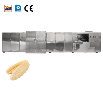 Monaka Wafer Bisküvi Üretim Hattı Dijital Ekran Sıcaklık Kontrolü