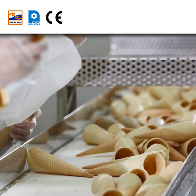 CE ile ayarlanabilir ticari paslanmaz çelik Barquillo Cone Baker
