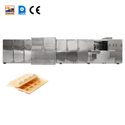 380V/220V Voltaj için PLC Denetimli Otomatik Monaka Wafer Bisküvi Üretim Hatı