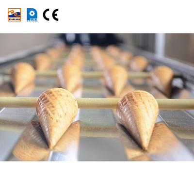 Otomatik Waffle Roll Üretim hattı Toplam Atıştırmalık Üretimi için Mükemmel Seçim