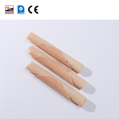 PLC Kontrollü Yumurta Rulo Üretim Lini 1.5KW Otomatik Waffle Roll Baking Makine için