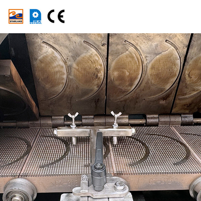 PLC Kontrollü Yumurta Rulo Üretim Lini 1.5KW Otomatik Waffle Roll Baking Makine için