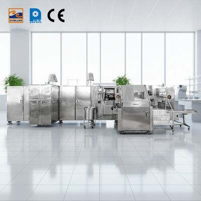 Rulo Şeker Külahı Üretim Hattı 1.5KW Otomatik Barquillo Külahı İmalatı İçin Mükemmel Çözüm