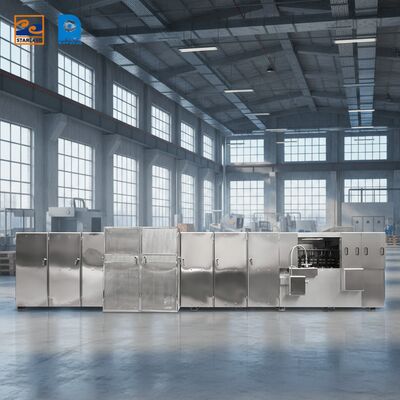 Paslanmaz Çelik Monaka Wafer Üretim hattı Gaz ve Video Teknik Destekle Güçlendirilmiş Sürekli Üretim Sağlayan