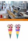 26 ° Açılı Dondurma Külahı Çok Renkli Gofret Külahları 150mm Uzunluk