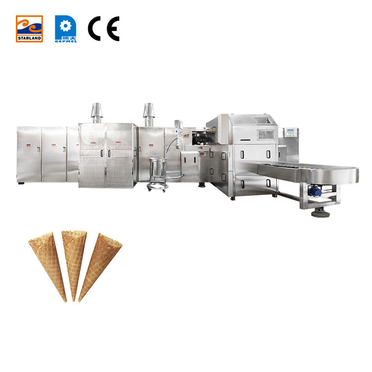 1.5KW 89 Pişirme Plakaları Koni Yapma Makinesi Paslanmaz Çelik Rulo Şeker Koni Üretim Hattı