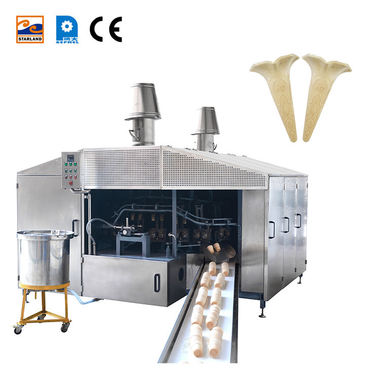 0.75kw PLC Wafer Cone Üretim Lini Wafer Biskuit Üretim Atıştırmalık Makinesi