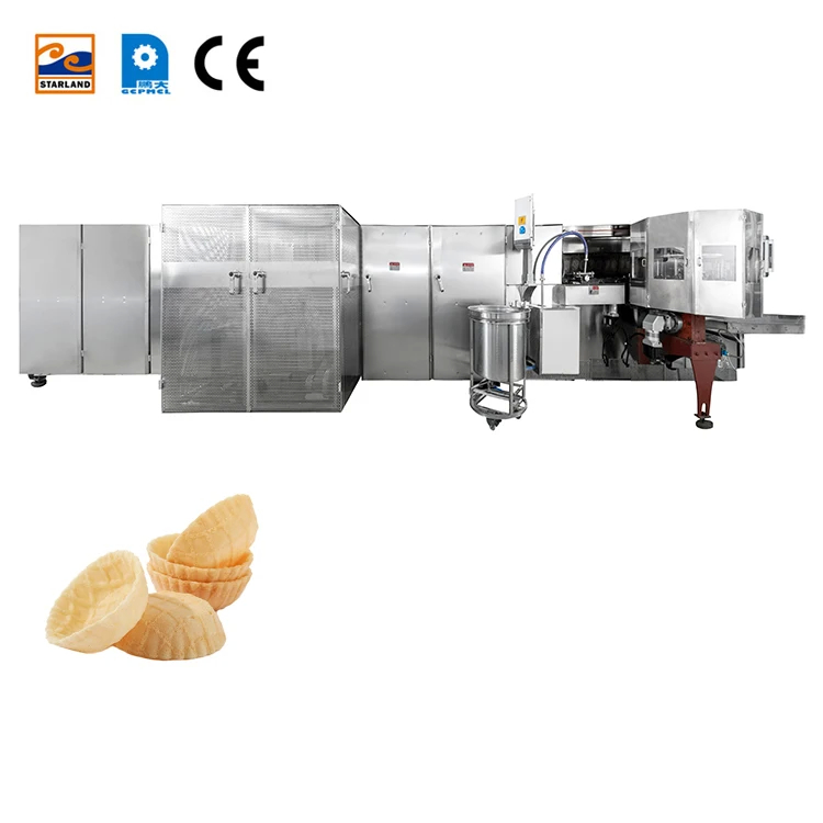 Otomatik Bisküvi Yapma Makinesi PLC Kontrolü ve 2.0hp Motorlu Waffle Basket Üretim hattı