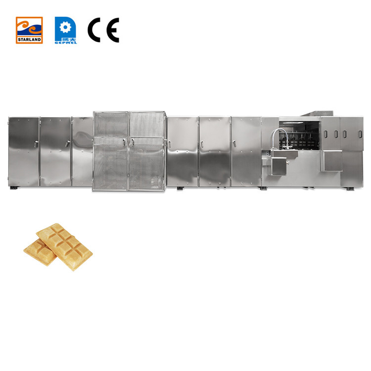 PLC Kontrollü Otomatik Monaka Wafer Makinesi 55 pişirme plağı ile atıştırmalık üretim ekipmanları