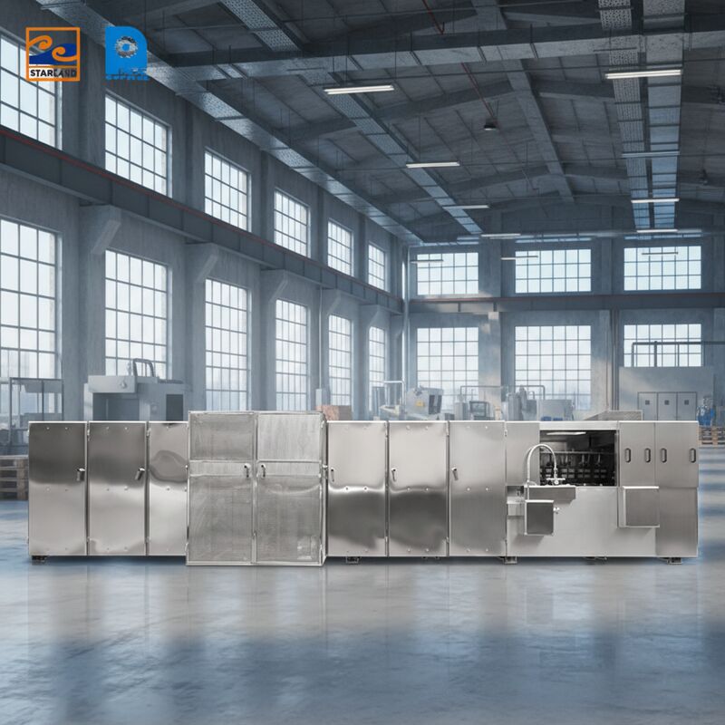 Paslanmaz Çelik Monaka Wafer Üretim hattı Gaz ve Video Teknik Destekle Güçlendirilmiş Sürekli Üretim Sağlayan