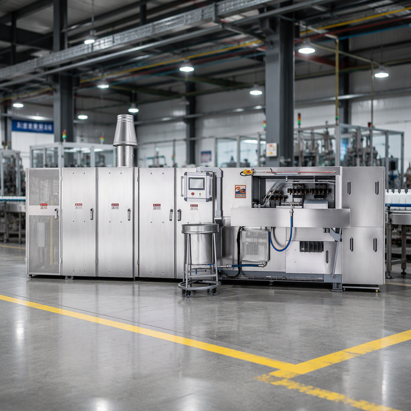 Video Teknik Destek Gofret Koni Makinesi Dondurma Konisi İçin Mükemmel Ekipman