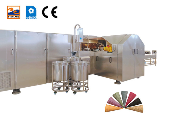 1.5hp Dondurma Külahı Üretim Hattı Paslanmaz Çelik 55 Pişirme Tabakları