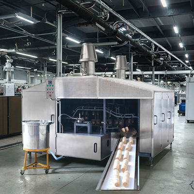 Paslanmaz çelik malzeme doku ve otomatik işlevli wafer koni üretim hattı