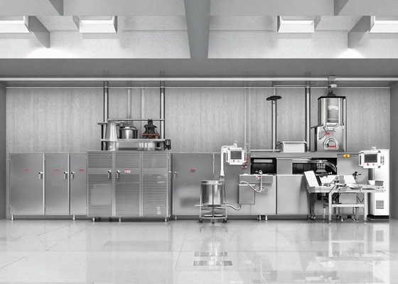 PLC Otomatik Deluxe Waffle Roll Üretim Lini Makinesi