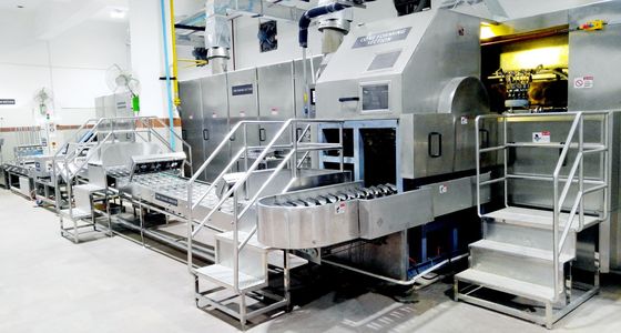 71 pişirme plakasından oluşan tam otomatik ticari dondurma waffle koni makinesi (9 m uzunluğunda)