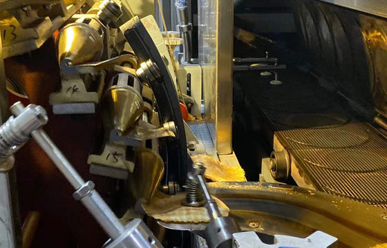 Gıda Sokak Otomatik Fosil Waffle Koni Makinesi Makinesi Paslanmaz Çelik