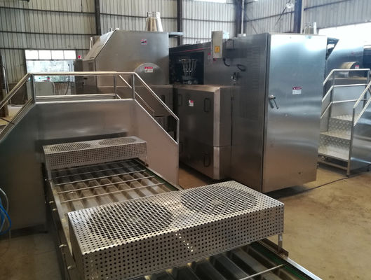 Dondurma için Elektrikli Küçük Yuvarlak Kase Waffle Şeker Koni Üretim Hattı
